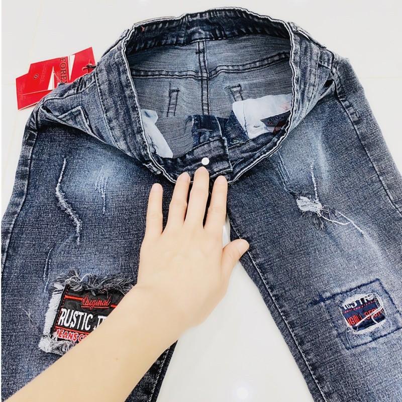 Quần Rin Dài Nam Wash Rách Cá Tính Xám Đen Thời Trang Body Tôn Dáng Quần Jean Denim Co Dãn