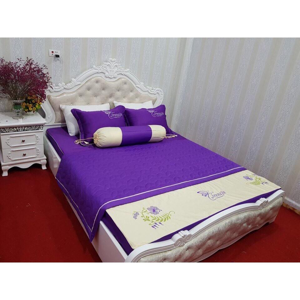 Bộ Chăn Ga Gối Kèm Vỏ Gối Ôm Satin Cao Cấp