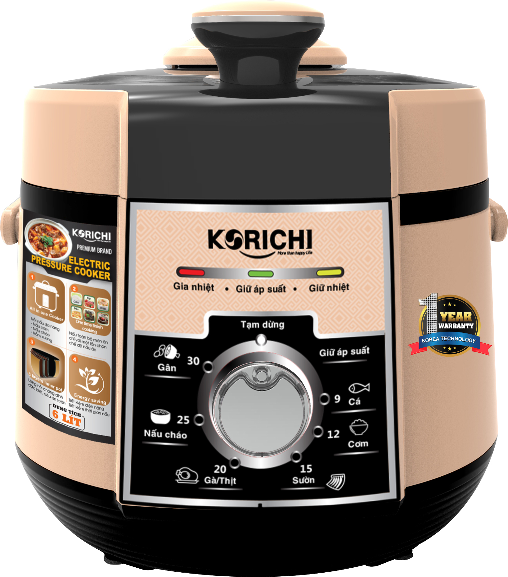 Nồi áp suất điện đa năng KORICHI KRC-1950