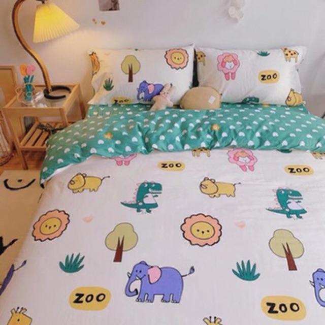 Set Cotton Living Hàng Nhập Khẩu Cao Cấp 4 Món Hươu Cao Cổ