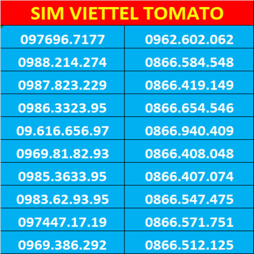 Sim viettel số đẹp - Nghe gọi mãi mãi - Hàng chính hãng