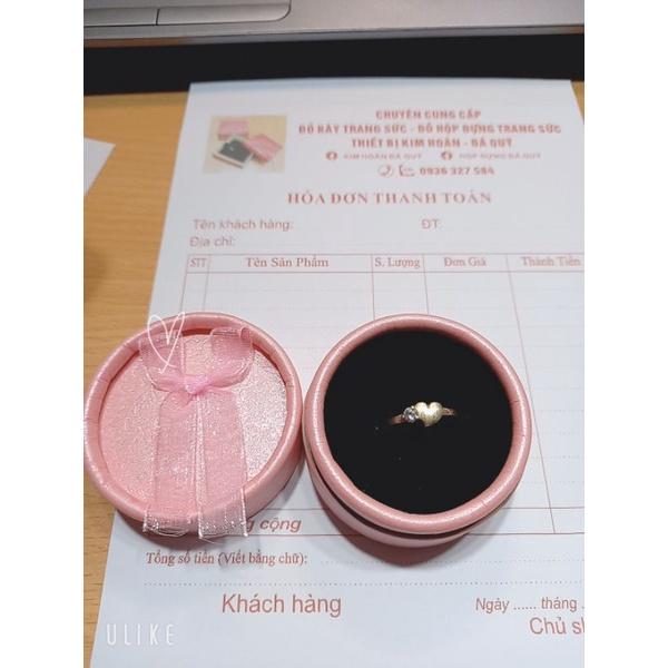 Hộp đựng nhẫn tròn nơ đủ màu, vỉ 30h, bán theo vỉ