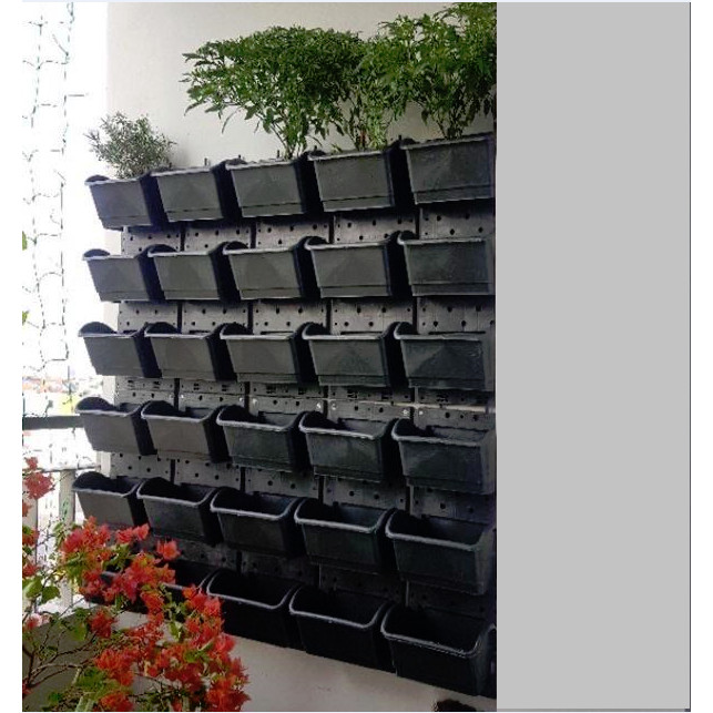 1m2 Vườn tường HOLO- Khung chậu trồng cây trồng rau trồng hoa trên tường - Màu Đen