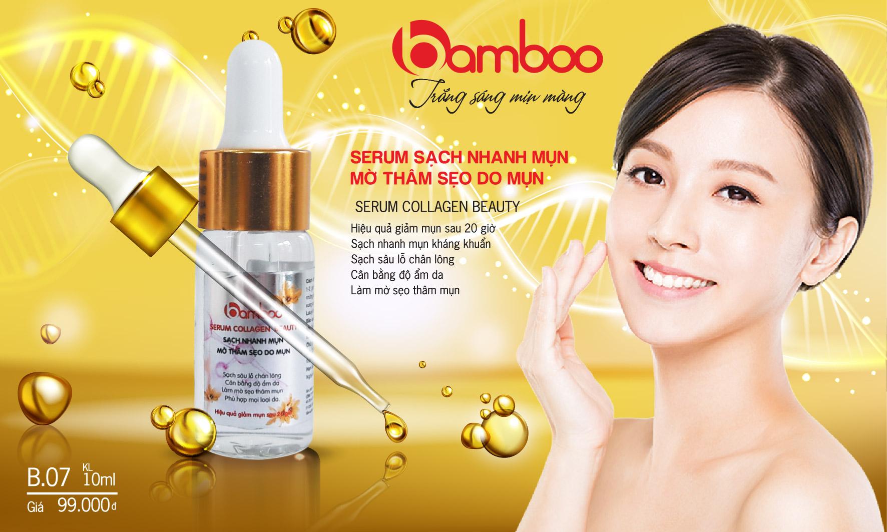 BAMBOO SERUM SẠCH NHANH MỤN MỜ THÂM SẸO DO MỤN 10ML