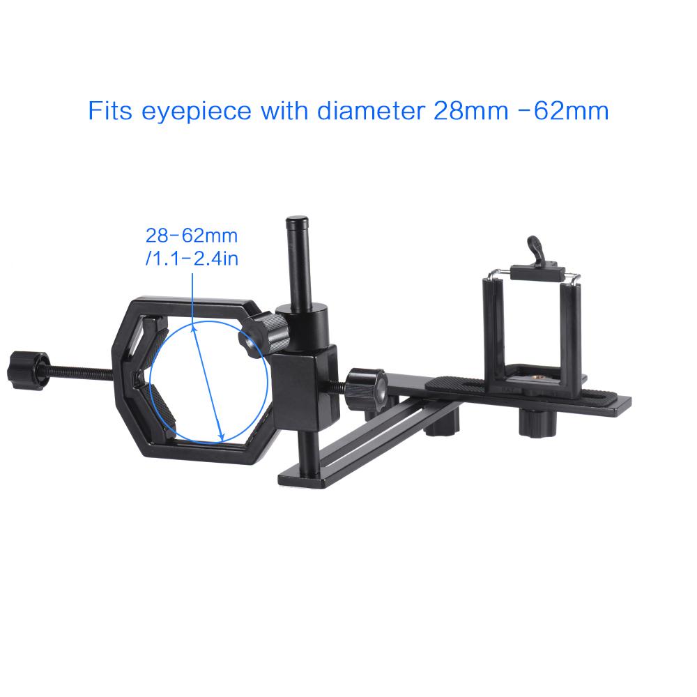 Universal Metal Telescope Phone Digital Camera Mount Adapter Bracket Smartphone Holder Clip for Monocular Spotting Scope