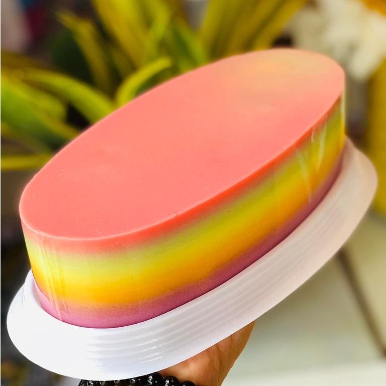 50 Hộp H12 Đế Trắng Oval Đựng Rau Câu - Bánh Mì Hoa Cúc - Bánh Bò Thốt Nốt - Rau Câu 3D
