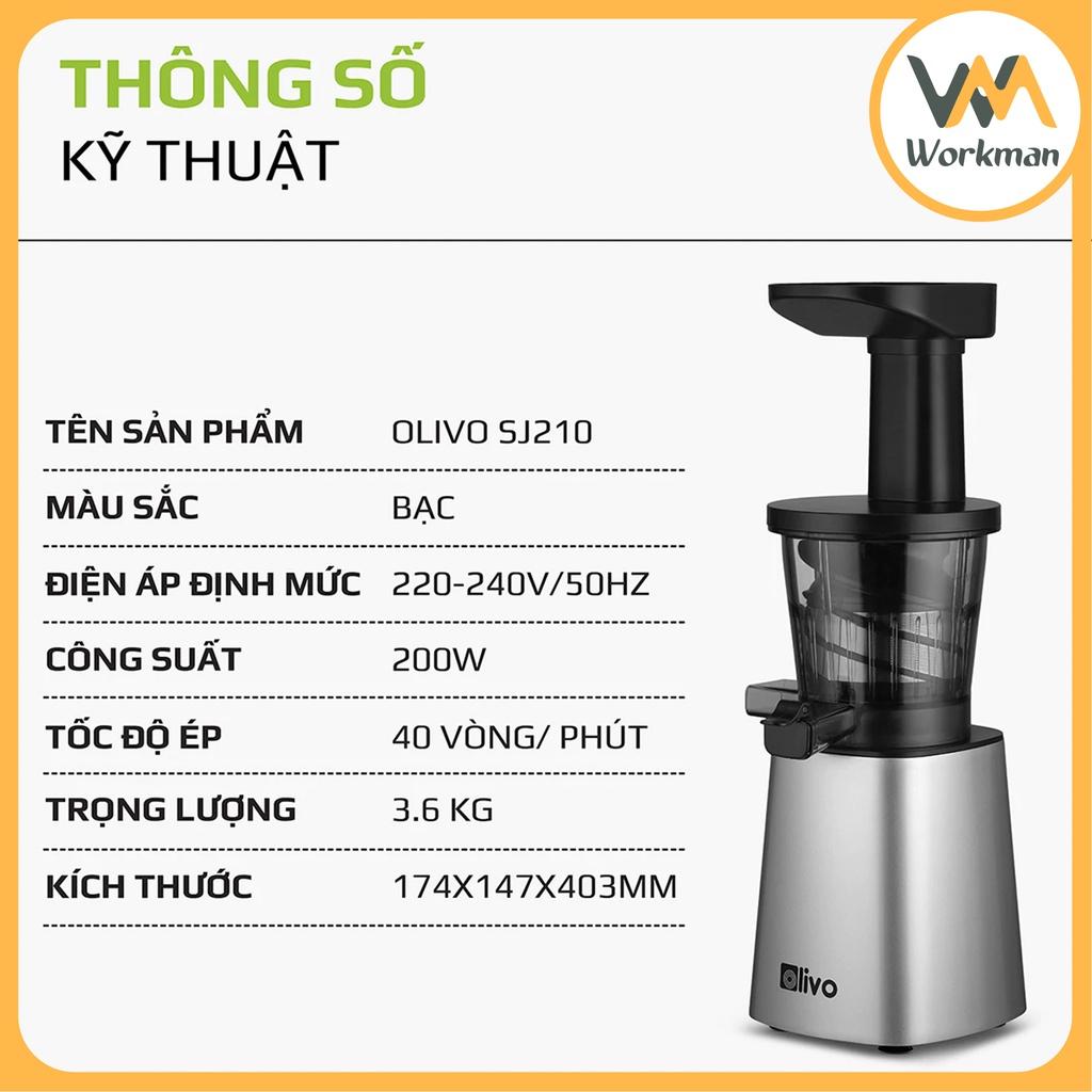 Máy Ép Chậm Olivo SJ210 - Máy Ép Trái Cây Thương Hiệu Mỹ