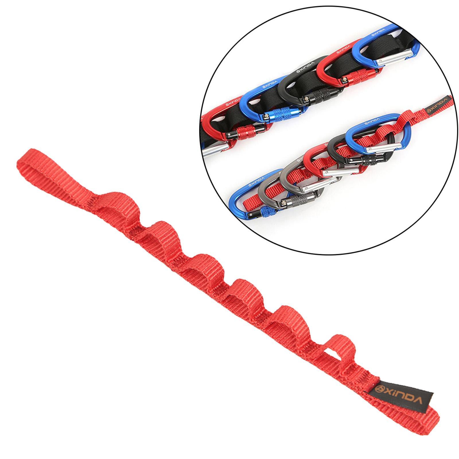 2- Outdoor Climbing Daisy Chain Rope Rappelling Downhill Red