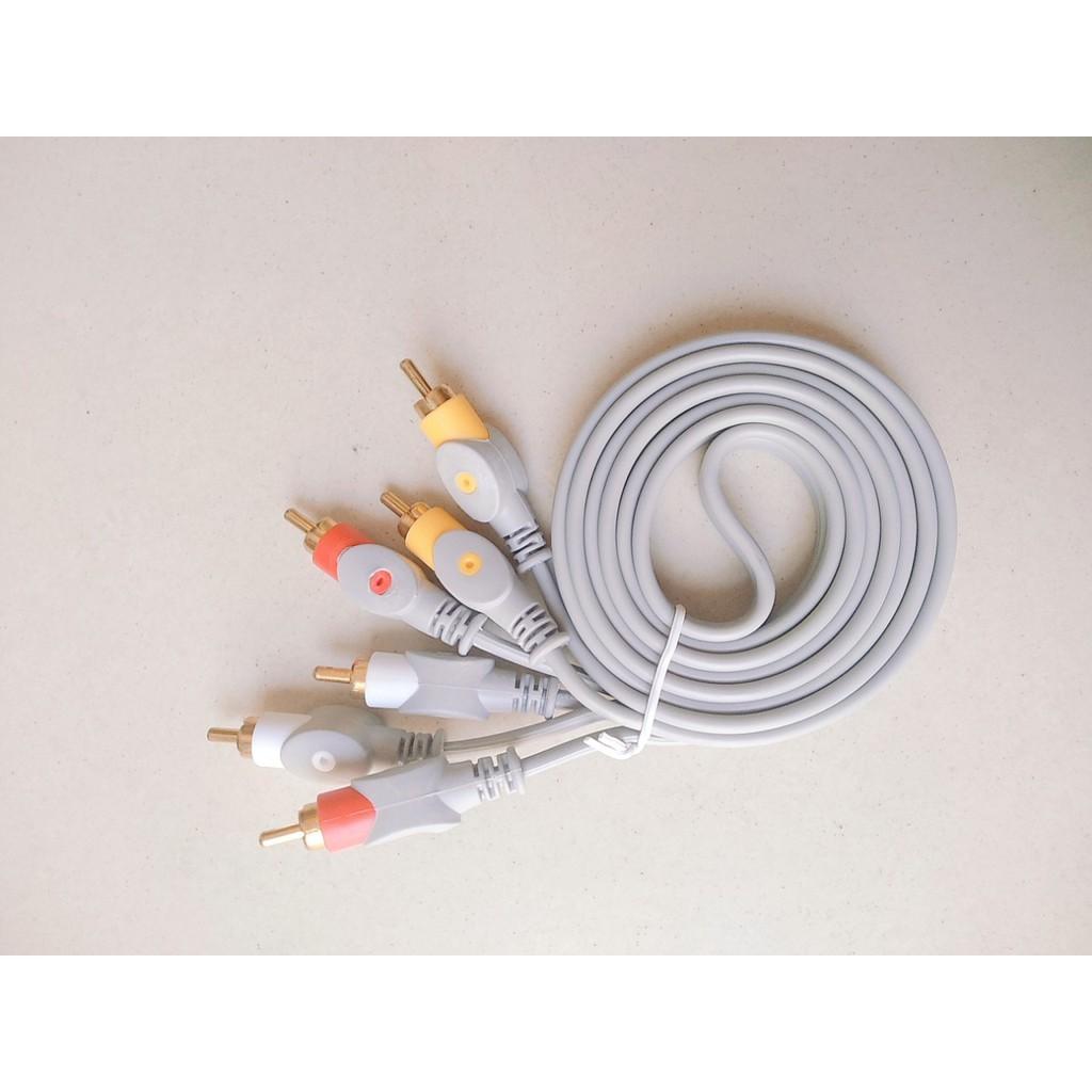 Dây Loa AV 6 Đầu RCA Dài 1.5M Chống Nhiễu