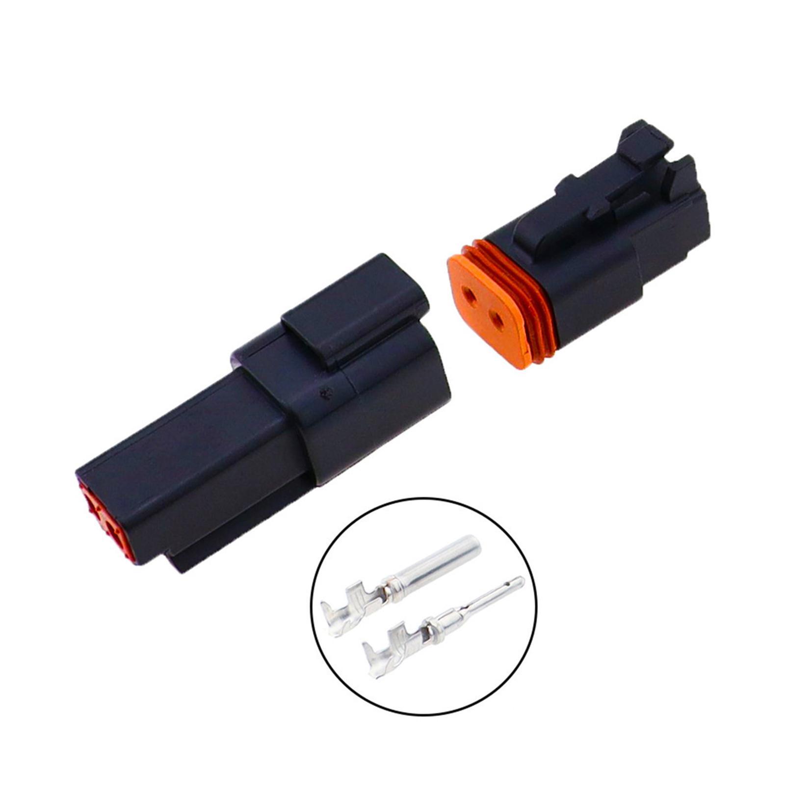 DT 2 Pin Set Male and Female Wire Connectors 14AWG Thicker Wire Harness Connector Way for led Lights light Bar