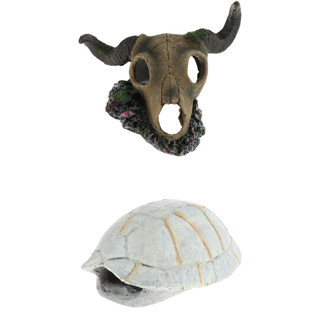 Mini Reptile Hiding Cave Landscape Ornament Reptile Water Container Shape 1