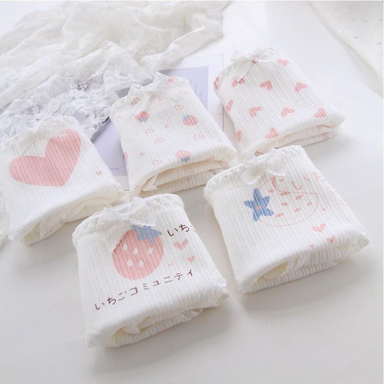 Quần Lót Nữ Cotton Hình Tim-DâuThời Trang Ôm Mông . Hàng Loại Đẹp.