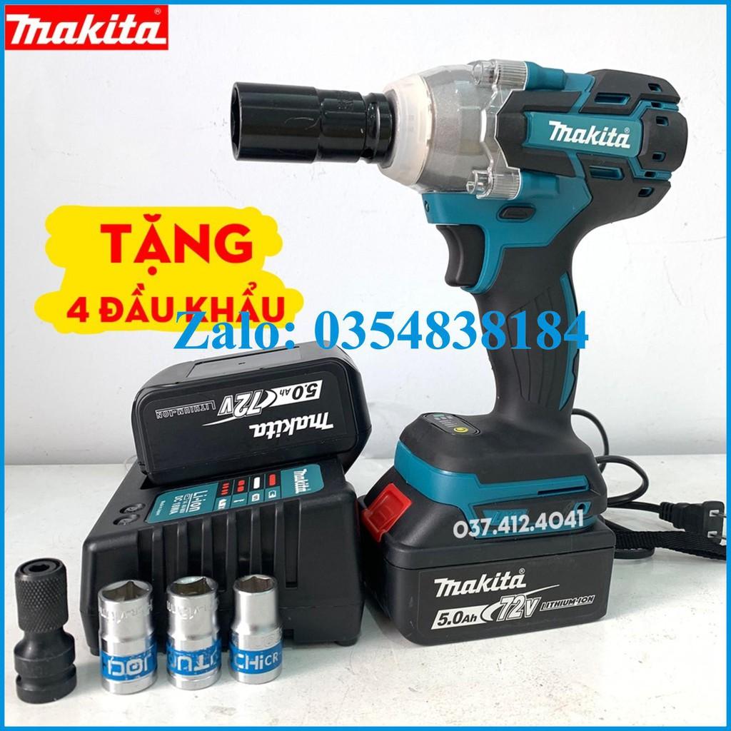 Máy Siết Bulong không than MA.KI.TA -Tặng đầu chuyển khoan và đầu khẩu - Máy Khoan Pin Đa năng, vặn bu lông