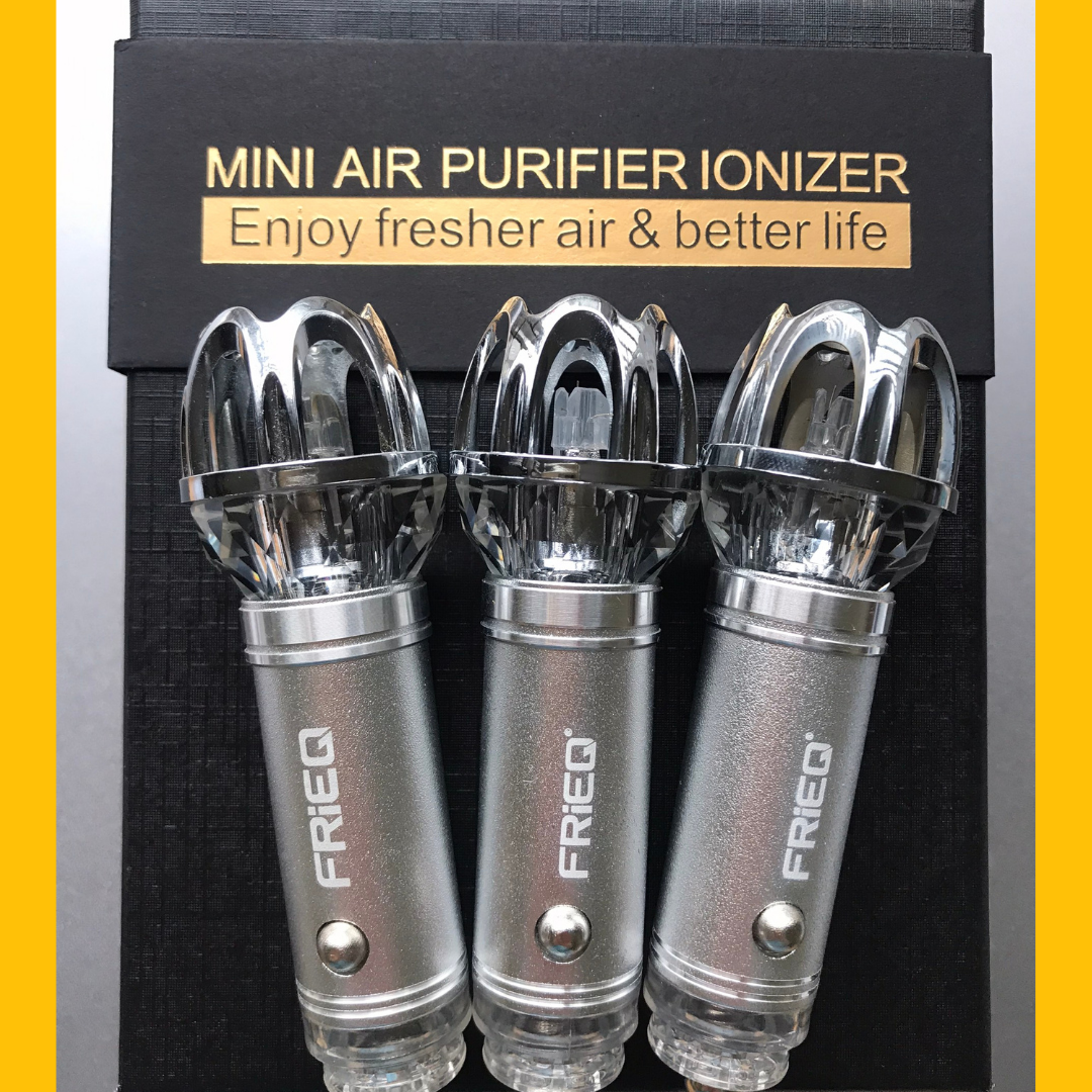 Máy Lọc Không Khí Ô tô ion âm FRiEQ khử mùi hôi và diệt khuẩn, làm sạch không khí, dùng cho xe hơi gia đình - Hàng chính hãng
