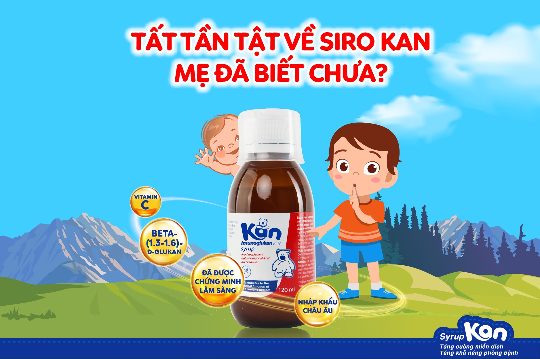 Siro Kan Lọ 120ml - Tăng cường hệ miễn dịch, nâng cao đề kháng cho bé