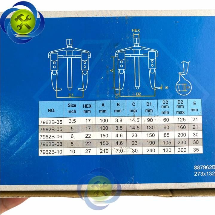 Cảo 2 chấu ngang độ mở 130-300mm Kingtony 7962B-10