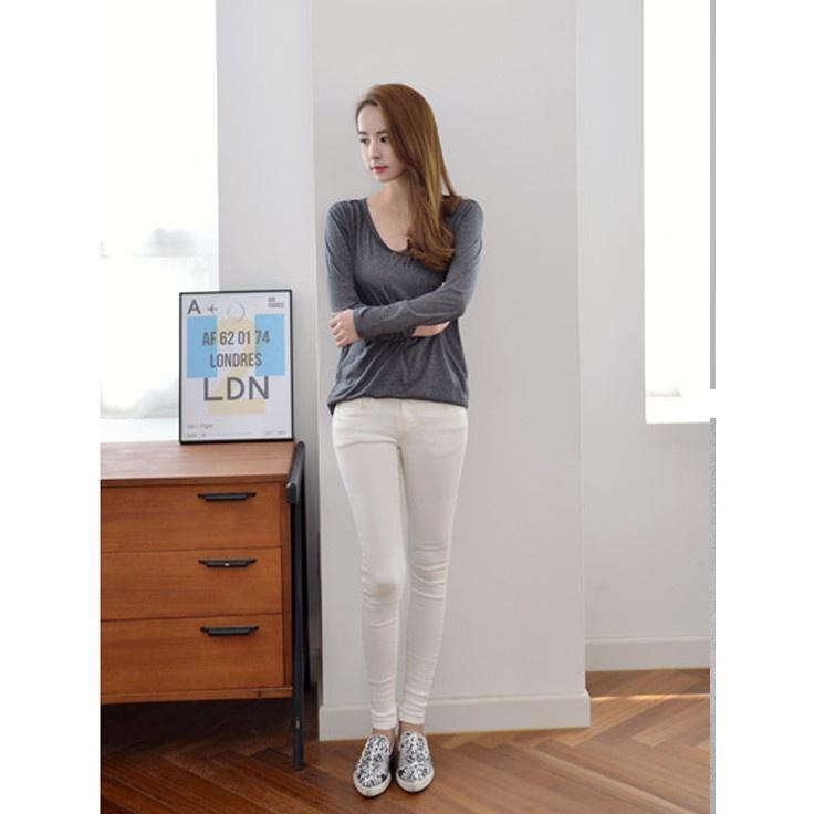 Áo Thun Dài Tay Phối Vai Trẻ Trung - QA00156