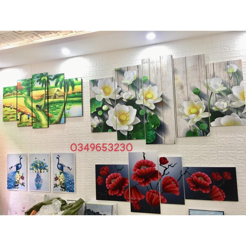 10 MẪU TRANH HOA SEN CÁ CHÉP - Tranh Cửu Ngư treo tường phòng khách