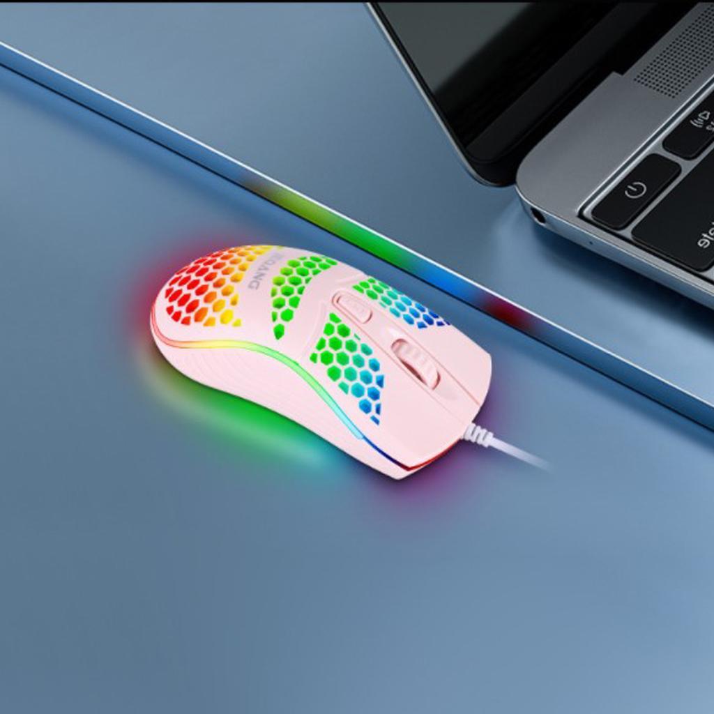 USB Wired Game Mouse Hollow Hole Honeycomb Lightweight Computer Mice