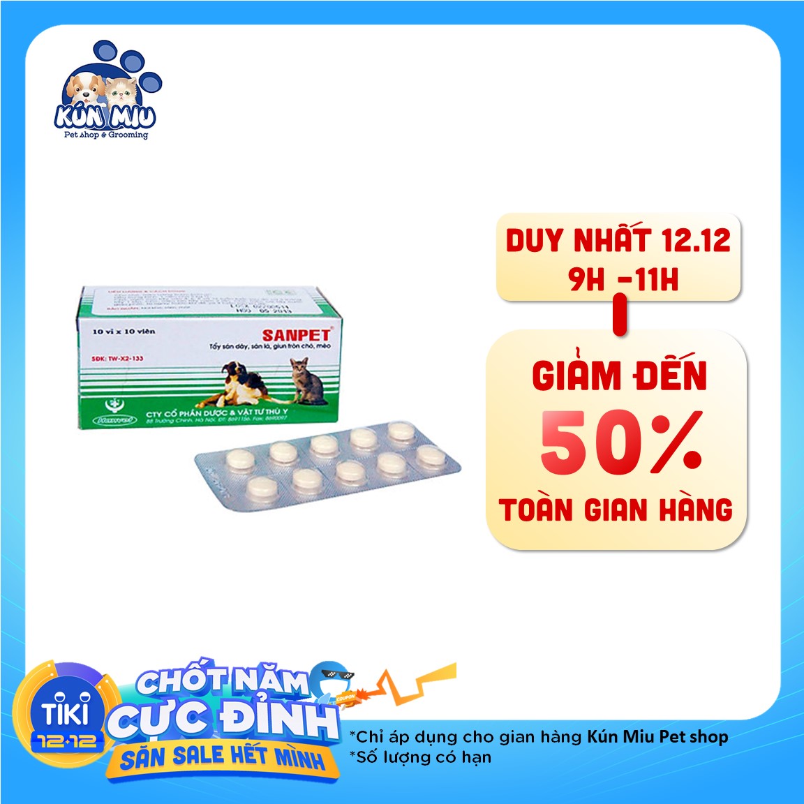 Thuốc tẩy giun Sanpet