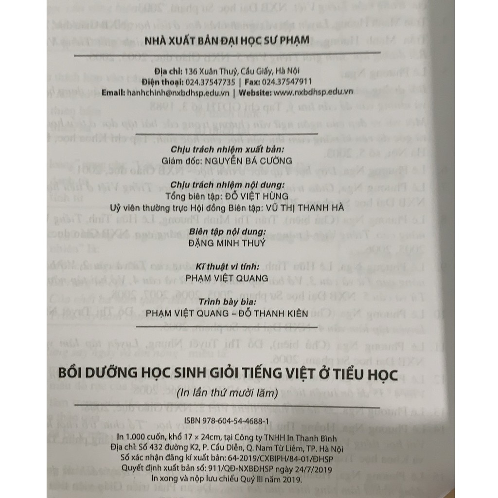 Sách - Bồi dưỡng học sinh giỏi Tiếng Việt ở Tiểu học