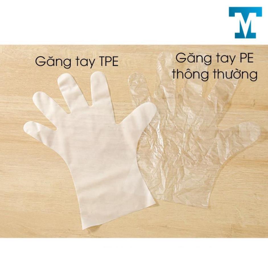 Găng tay nấu ăn - găng tay làm bếp siêu dai Victoria Bay chất liệu TPE không mùi chống nhăn hộp 100 cái size M