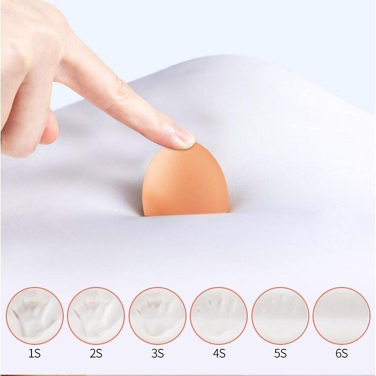 Gối Tựa Lưng, Tựa Đầu cho xe Ô Tô (Chất Liệu Cao Su Non Nỉ Cao Cấp Thông Hơi Siêu Đàn Hồi) - Kem, Kem