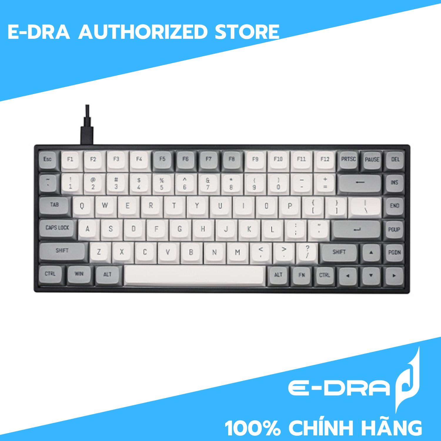 Bàn phím cơ không dây E-Dra EK384W V2 - Hàng chính hãng