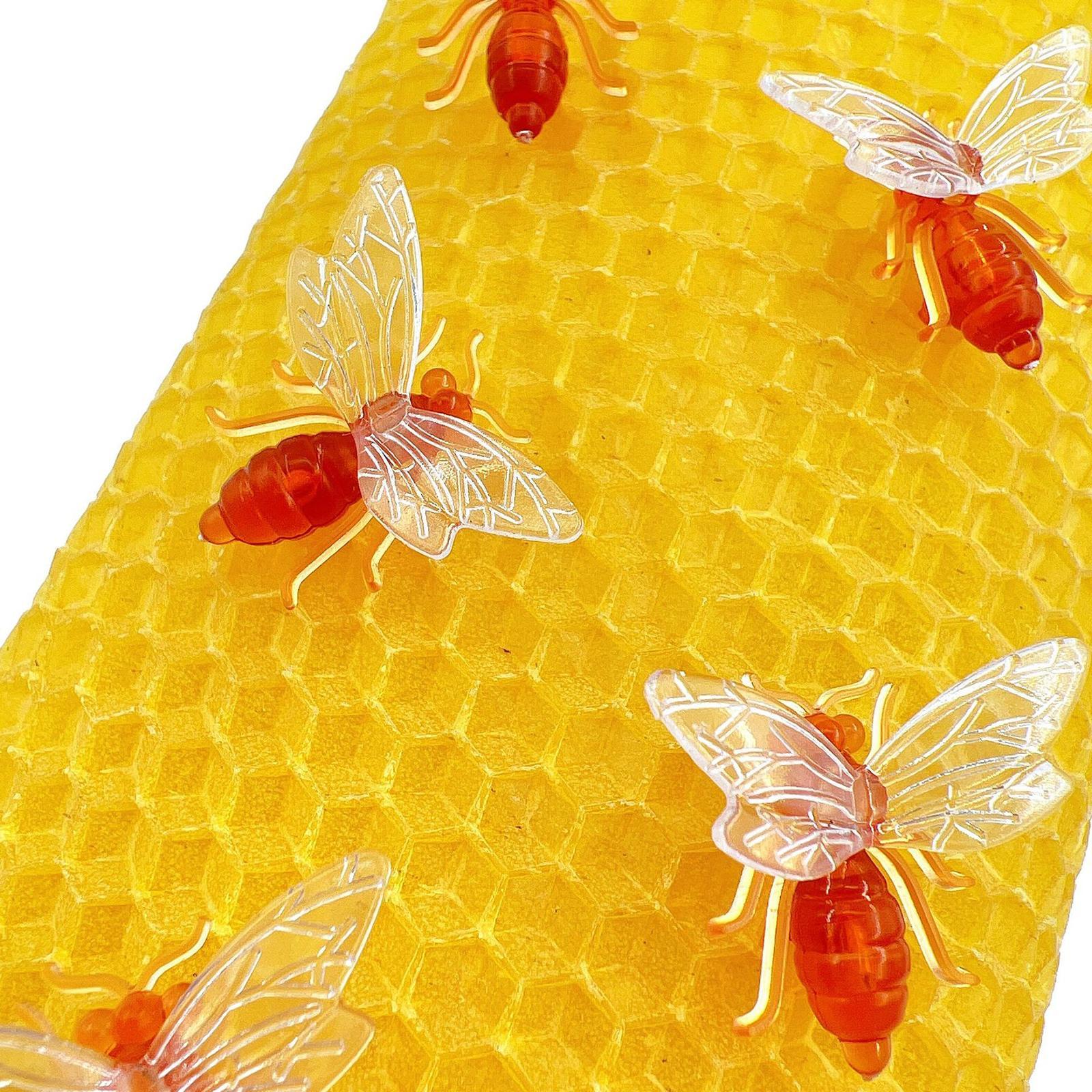 50Pcs Tiny  Bees Ornaments Bee Shaped Embellishments for Vases Wreath