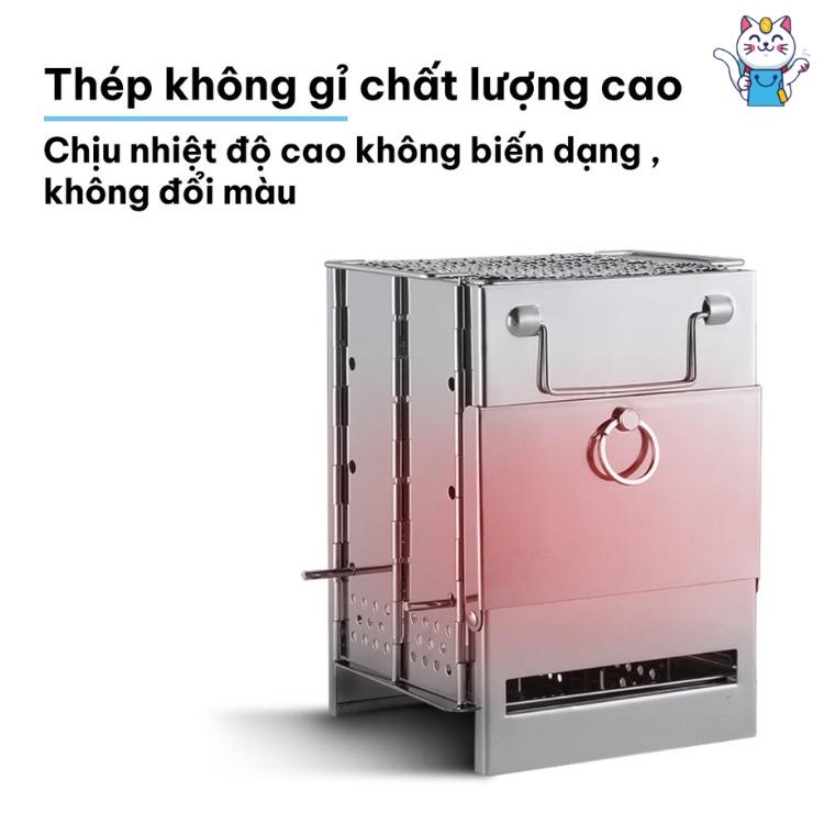 Bếp Nướng Củi Ngoài Trời , Đi Dã Ngoại , Du lịch phượt , Cắm trại Gấp Siêu Gọn