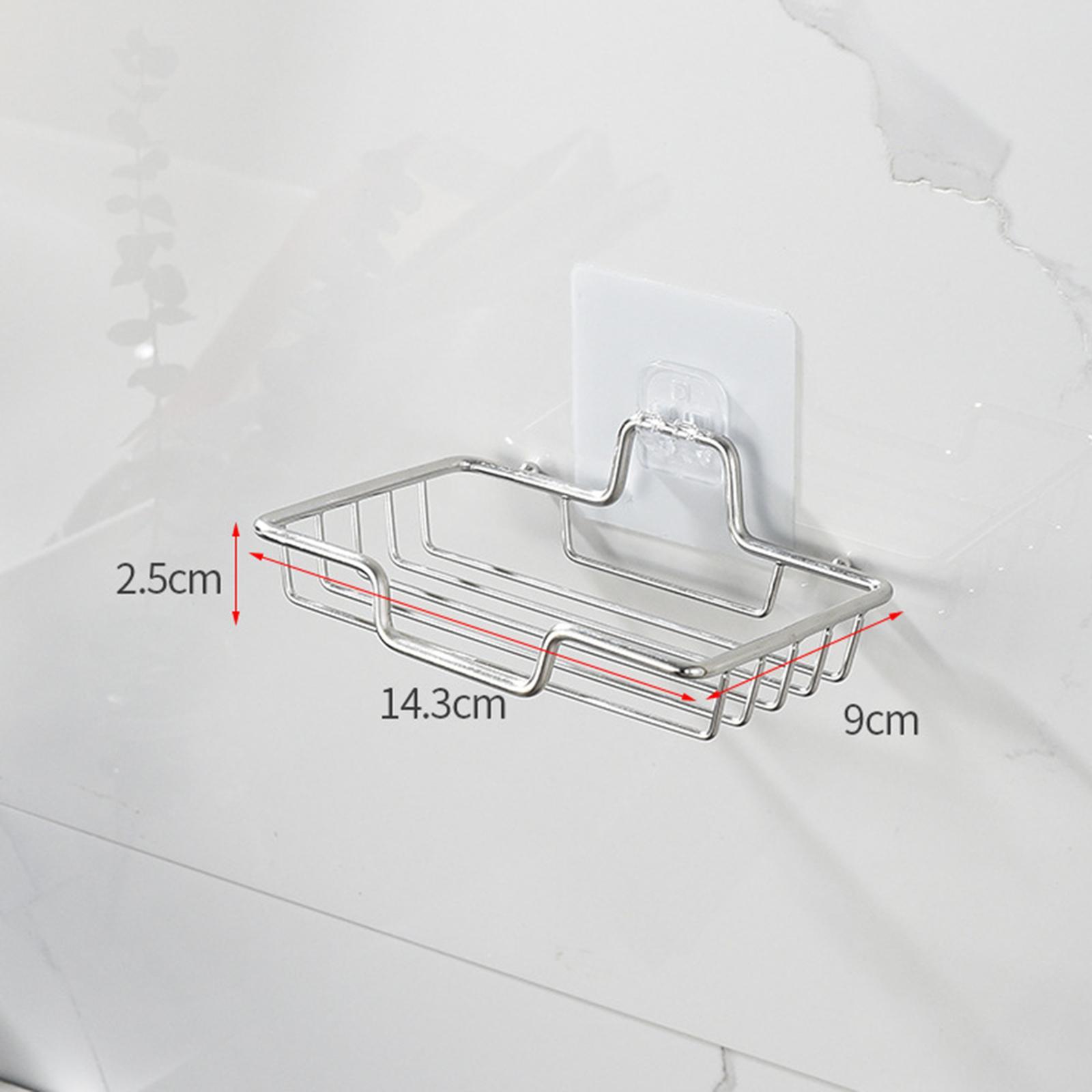 Soap Dish Self Adhesive Punch Free Wall Mount for Hotel Countertop Bathroom