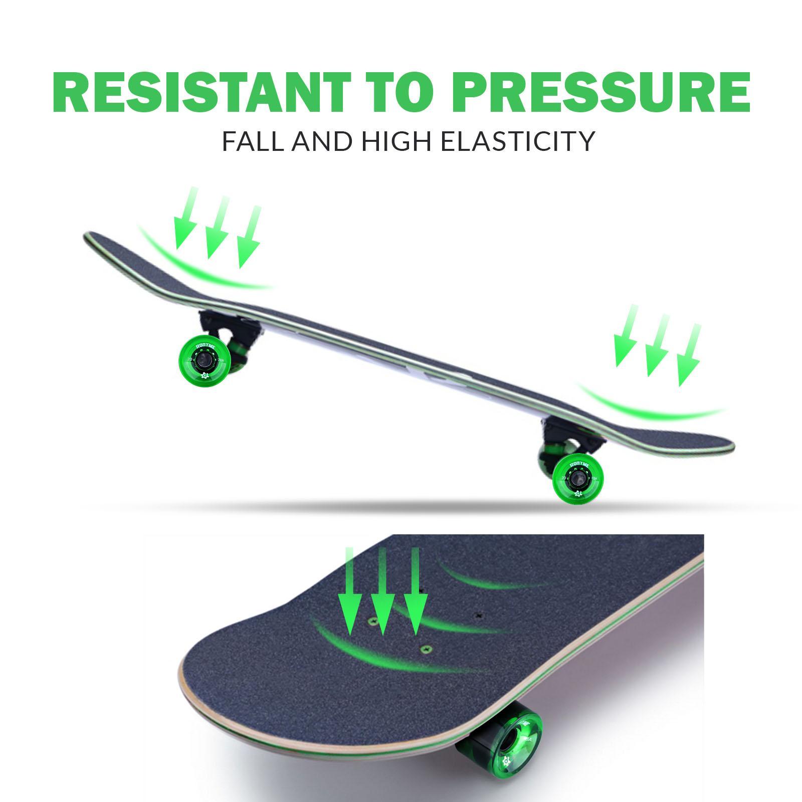 8Pcs Skateboard Wheels 70mm Longboard Wheels Cruiser Wheels Street,