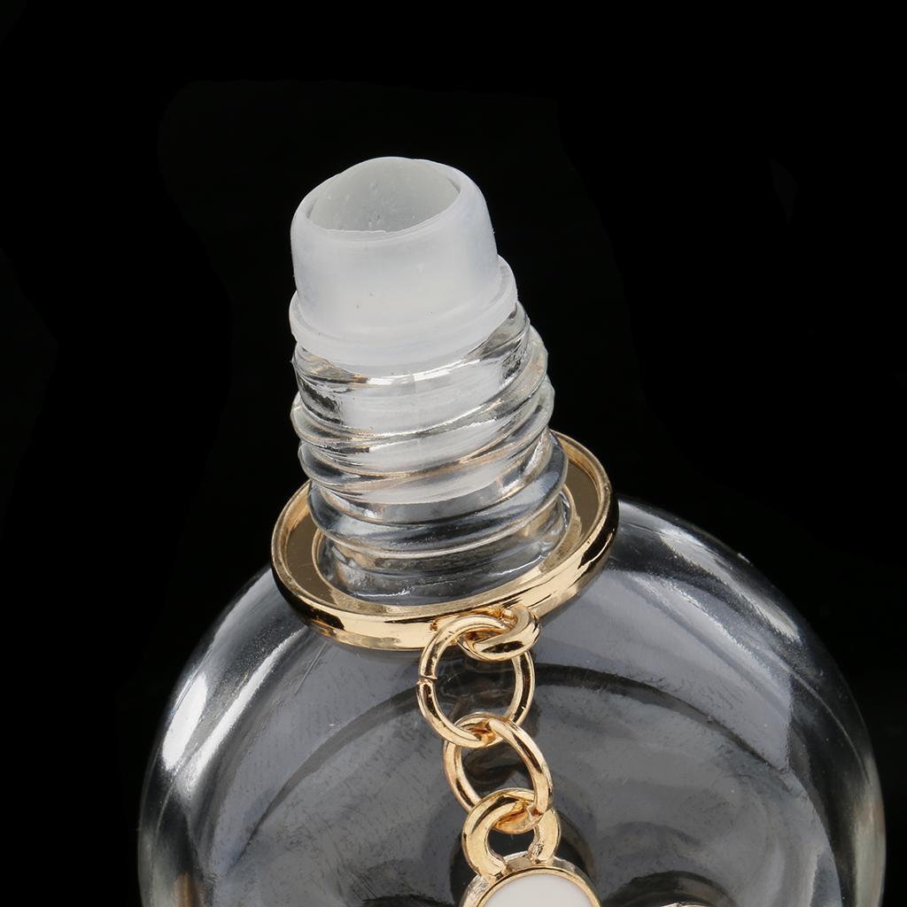 Lots 2 10ml Clear Glass Perfume Essential Oils Roller Ball Bottles Liquid Vials