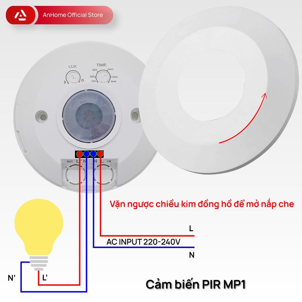 Cảm biến chuyển động/ánh sáng Radar/PIR đấu bóng điện trực tiếp AnHome MD1/MP1 - Hàng nhập khẩu