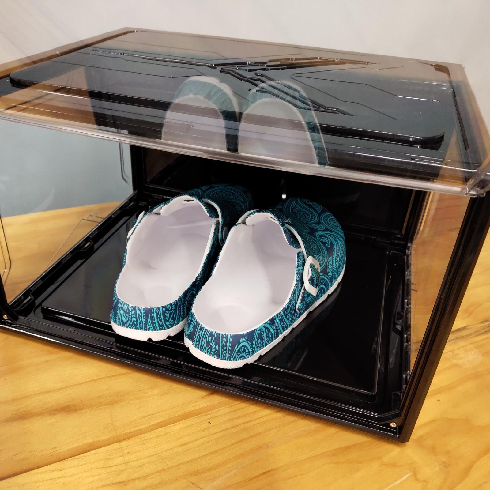 Shoe Box, Shoe Storage Boxes Clear Plastic Stackable, Shoe Organizer Containers with Lids for Women/Men