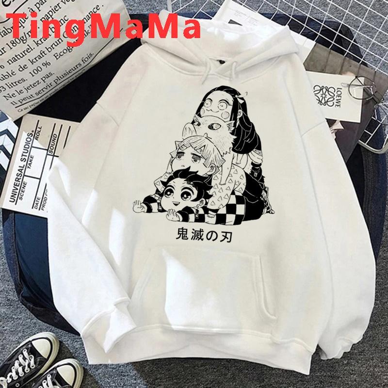 Áo Hoodie In Họa Tiết Hoạt Hình Demon Slayer Kimetsu No Yaiba Nezuko Phong Cách Đường Phố Nhật Bản Cho Nam