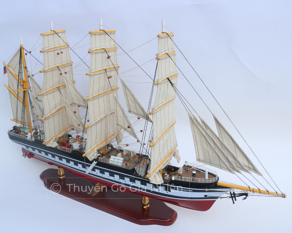 Mô Hình Thuyền Gỗ Phong Thủy Dạng Thuyền Cổ KRUSENSTERN Chính Hãng Hàng Xuất Khẩu Chất Lượng Cao