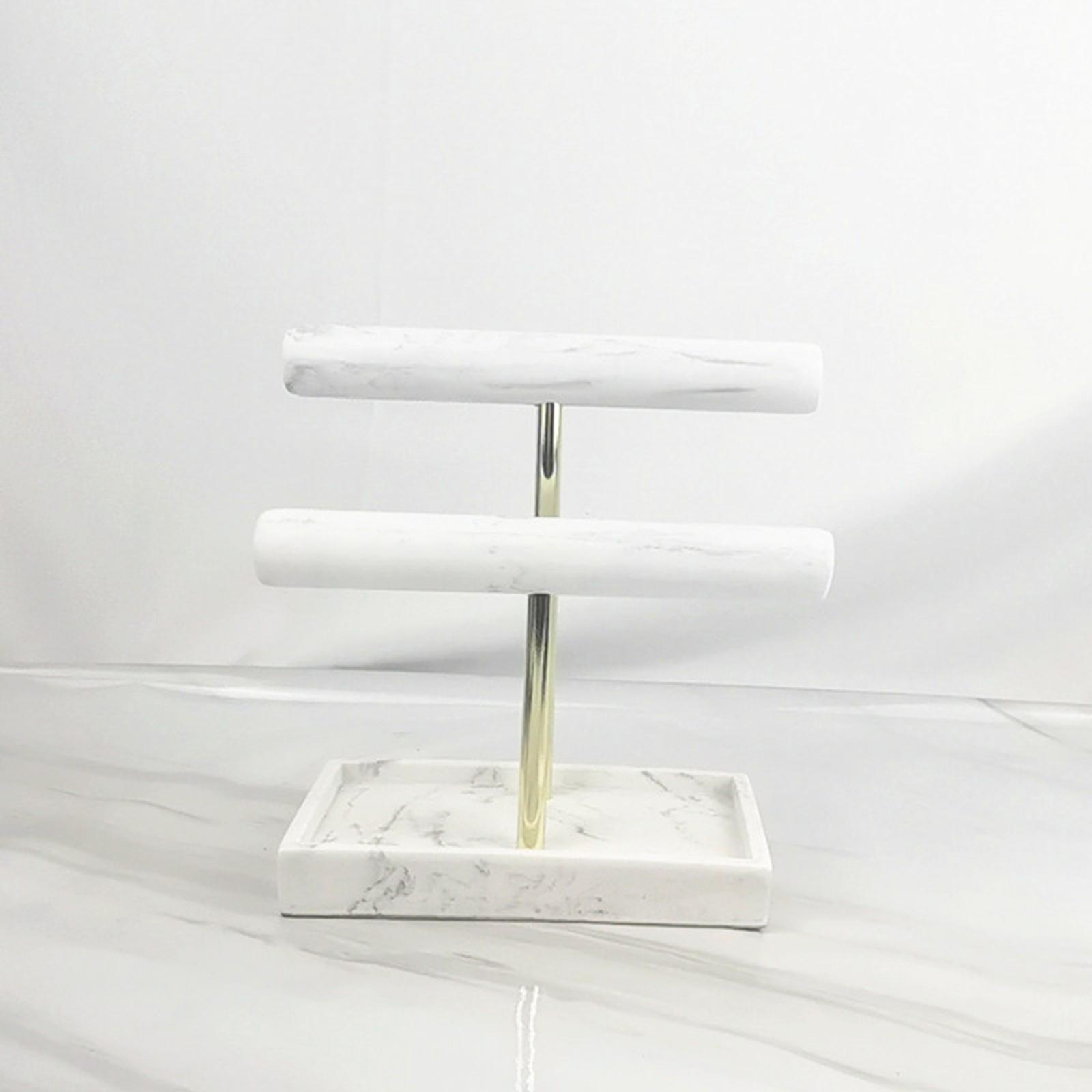 2 Tier Jewelry Bracelet Watch Rack Tabletop Jewelry Organizer Shelf Showcase