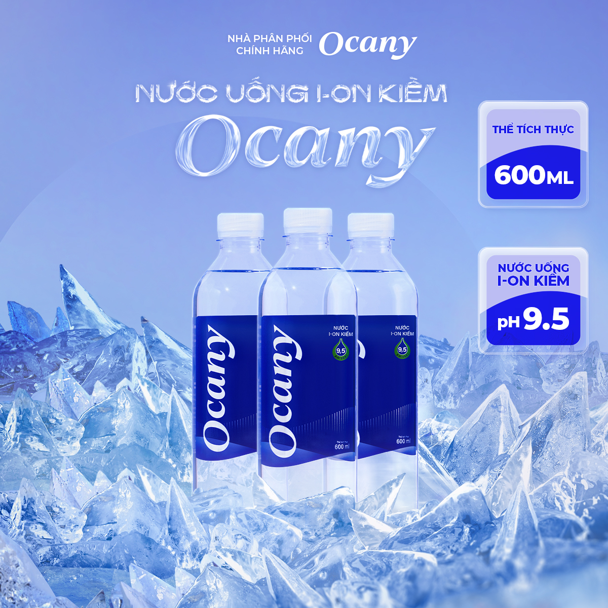 Review Nước uống ion kiềm Ocany chai 600ml