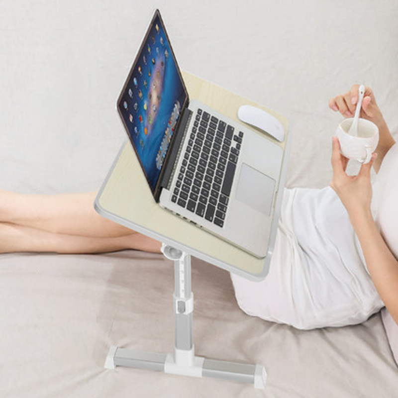 Bàn laptop, bàn làm việc gấp gọn thông minh ASBK2106, tùy chỉnh góc nghiêng và độ cao mặt bàn, tích hợp quạt gió làm mát