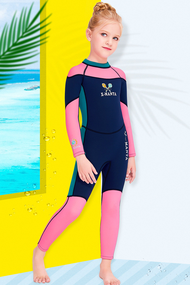 Đồ bơi bé gái full body chất liệu cao su giữ nhiệt Neoprene 2.5mm