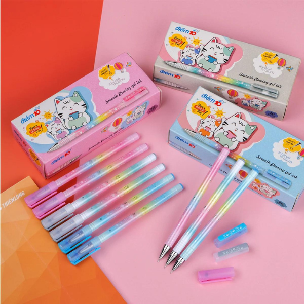 Bút gel Smooth Flowing Gel Ink Thiên Long Điểm 10 TP-GEL039