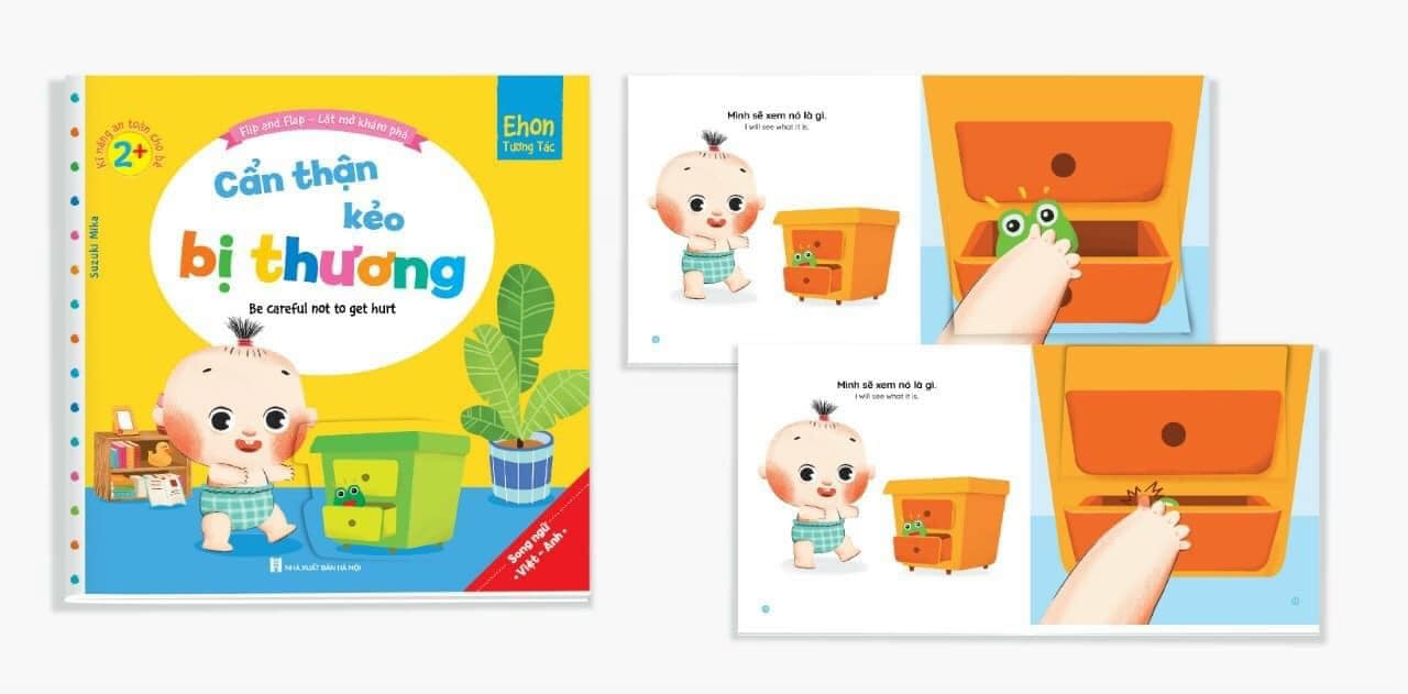 Bộ Ehon tương tác lật mở – Kỹ năng an toàn cho bé (song ngữ Việt – Anh)