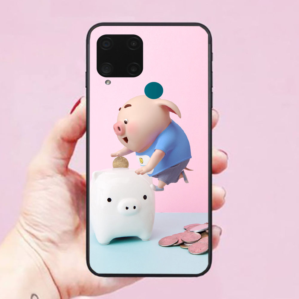 Ốp lưng dành cho điện thoại Realme C15 Hình Heo Hồng Cute