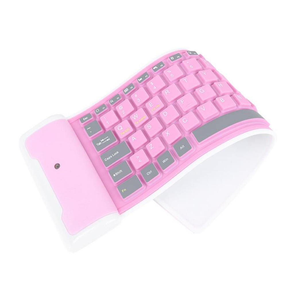 Wireless Keyboard Portable Flexible Anti-oil Dust-proof for Notebook Desktop