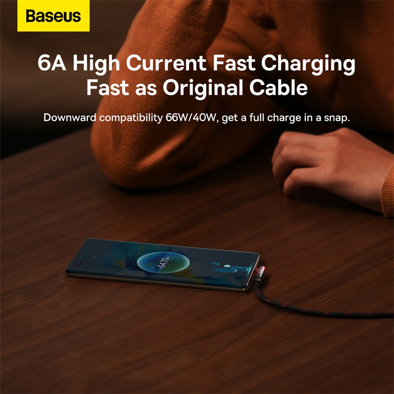 Cáp Sạc Nhanh 90 Độ Baseus MVP 2 Elbow-shaped Fast Charging Data Cable USB to Type-C 100W - Hàng chính hãng