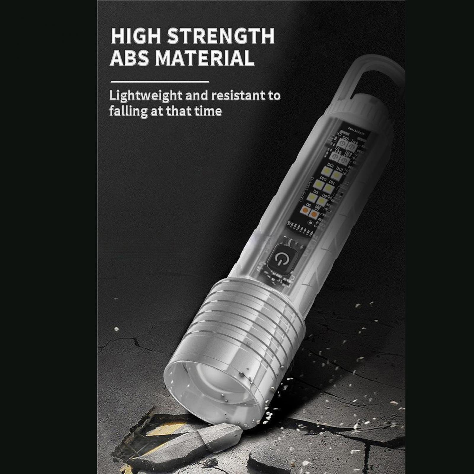 LED Flashlight Rechargeable Torch for Running Night Walking Auto Maintenance