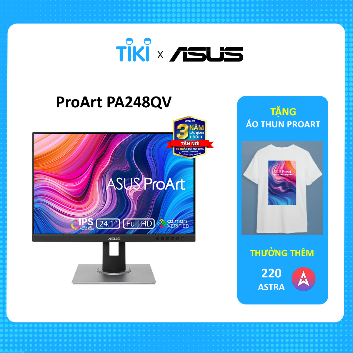 Màn Hình Chuyên Đồ Họa Asus ProArt PA248QV 24.1inch WUXGA 5ms 75Hz IPS - Hàng Chính Hãng