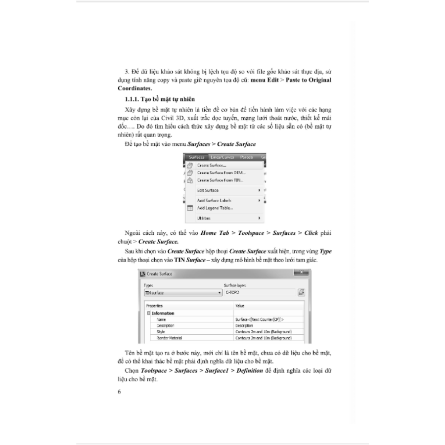 Civil 3D 2013 Thiết Kế Kỹ Thuật Hạ Tầng Đô Thị - Tập 1: Quy Hoạch Cao Độ Nền Thoát Nước Đô Thị