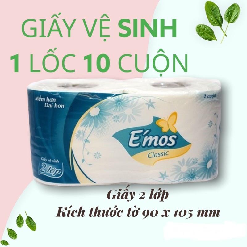GIẤY VỆ SINH EMOS CLASSIC 1 LỐC 10 CUỘN MỀM HƠN DAI HƠN